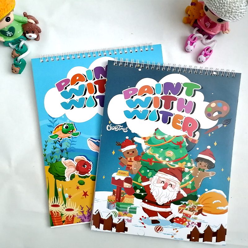 ऑल-इन-वन वॉटर कलर कलरिंग बुक सेट